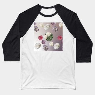 Flower pattern Baseball T-Shirt